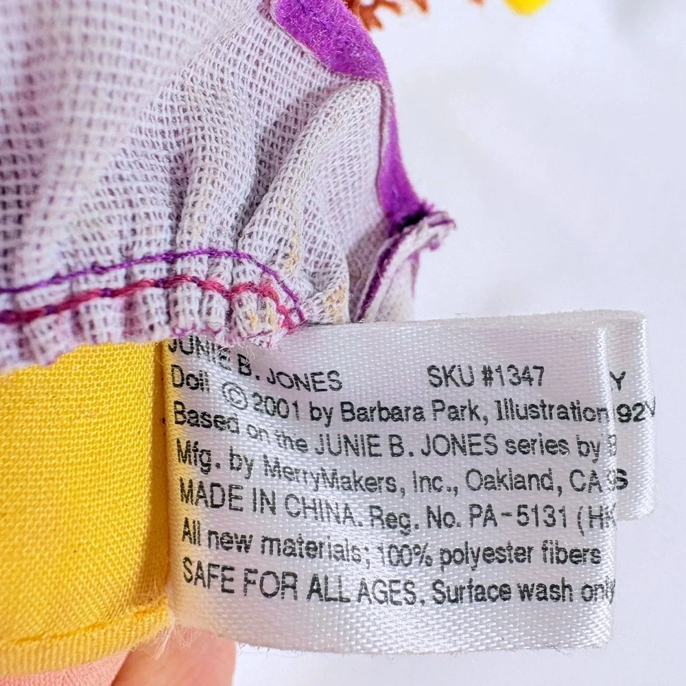 MerryMakers Junie B. Jones Plush Clip-On Doll 5.5